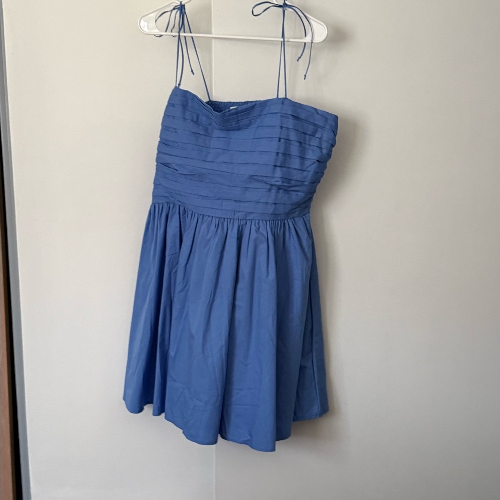 Abercrombie & Fitch Light Blue Pleated Dress